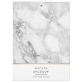 Moderne minimale marmer en goudgeometrische vormge klembord (Achterkant)