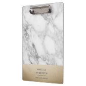 Moderne minimale marmer en goudgeometrische vormge klembord (Links)