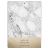 Moderne minimale marmer en goudgeometrische vormge klembord (Achterkant)