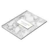 Moderne minimale marmer en goudgeometrische vormge notitieboek (Linkerzijde)