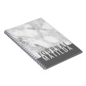 Moderne minimale marmeren typografie tijdschrift notitieboek (Rechterzijde)