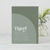 Moderne minimale meetkundige groene verjaardag (Staand voorkant)