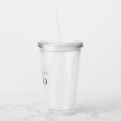 Moderne minimale militaire CEO | Roze en zwart Acryl Drinkbeker (Links)