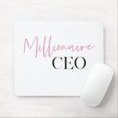 Moderne minimale militaire CEO | Roze en zwart Muismat (Met muis)