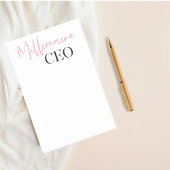 Moderne minimale militaire CEO | Roze en zwart Post-it® Notes