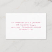 Moderne minimale militaire CEO | Roze en zwart Visitekaartje (Achterkant)