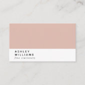 Moderne minimale Millenniale Blush Pink Social Med Visitekaartje (Voorkant)