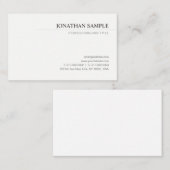 Moderne minimale minimale Sjabloon voor eenvoudig Visitekaartje (Voorkant / Achterkant)