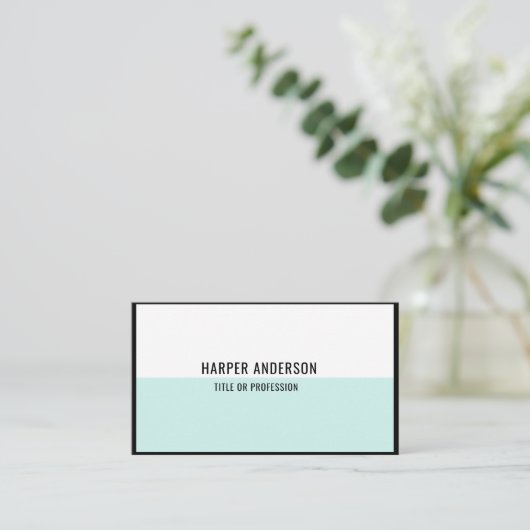 Moderne minimale mint-Visitekaartjes Visitekaartje (Staand voorkant)