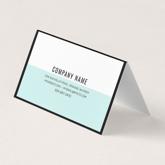 Moderne minimale mint-Visitekaartjes Visitekaartje (Achterkant)