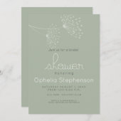 Moderne minimale modderbloemen Groen en Wit Kaart (Voorkant / Achterkant)