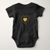 moderne, minimale MOM Gold Folie Heart Romper (Achterkant)
