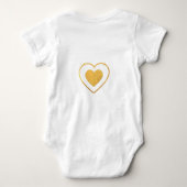 moderne, minimale MOM Gold Folie Heart Romper (Achterkant)