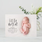 Moderne, minimale monochrome typografische foto aankondiging (Staand voorkant)