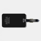 Moderne Minimale Monogram Aangepast Bagagelabel (Achterkant horizontaal)