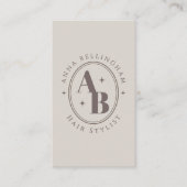 Moderne minimale monogram boog visitekaartje (Voorkant)