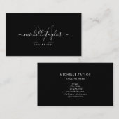 Moderne minimale monogram eenvoudig Visitekaartje (Voorkant / Achterkant)