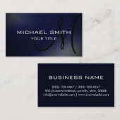 Moderne minimale monogram eenvoudig Visitekaartje (Voorkant / Achterkant)