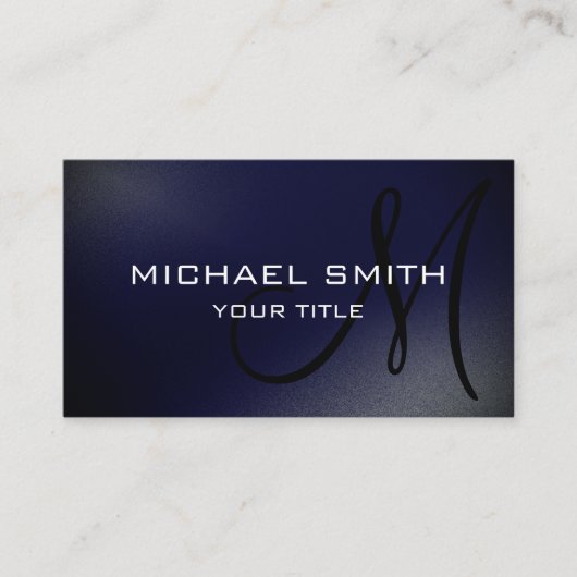 Moderne minimale monogram eenvoudig Visitekaartje (Voorkant)