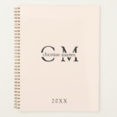 Moderne minimale monogram initialen Planner (Voorkant)