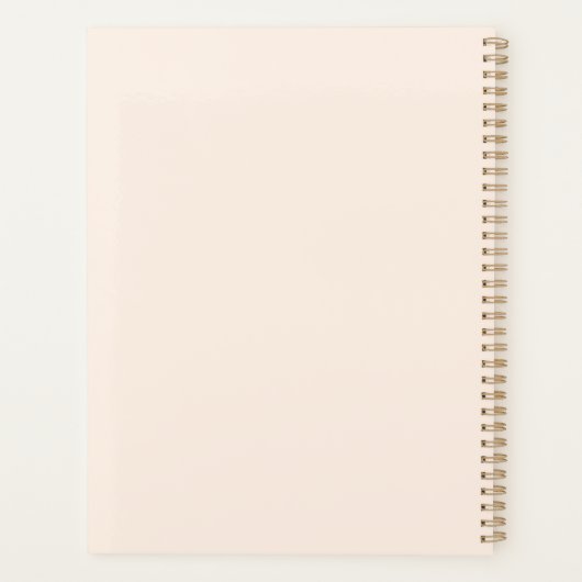 Moderne minimale monogram initialen Planner (Achterkant)