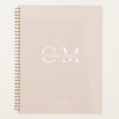 Moderne minimale monogram initialen Planner (Voorkant)