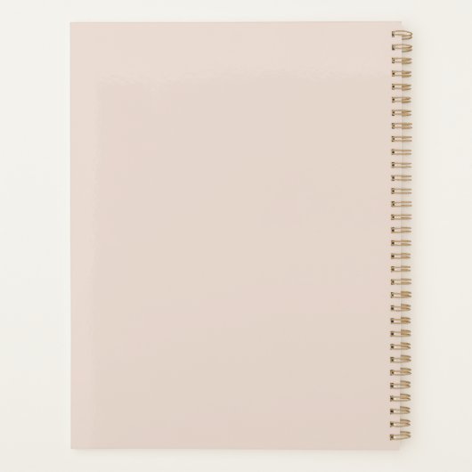 Moderne minimale monogram initialen Planner (Achterkant)