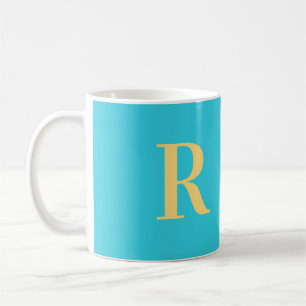 Moderne minimale monogram koffiemok