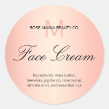 Moderne minimale monogram met crème-label voor hui