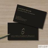 Moderne minimale monogram visitekaartje