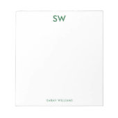 Moderne, minimale monogrammen Notitieblok (Voorkant)