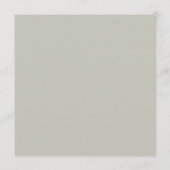 Moderne minimale Mos & Sage Groene Bruiloft Recept Menu (Achterkant)