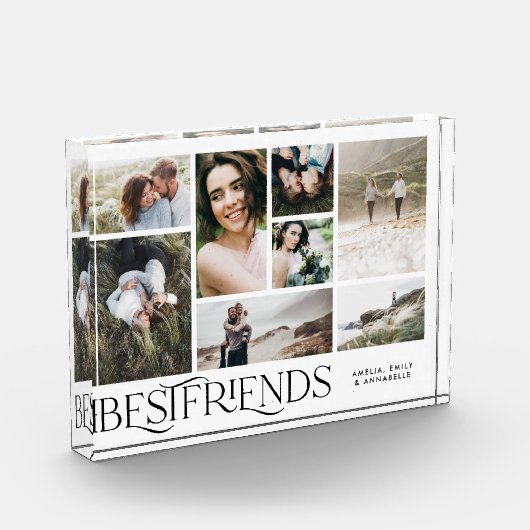 Moderne minimale mult8-fotobeste vrienden elegant fotoblokken (Links)