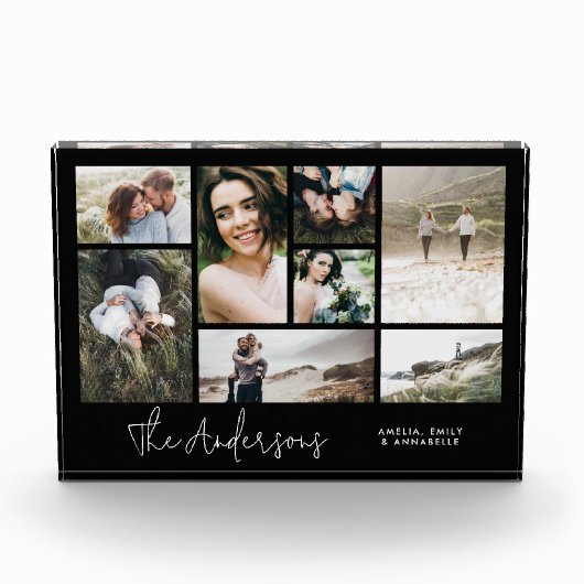 Moderne, minimale multi-8-foto beste vrienden eleg fotoblokken (Voorkant)