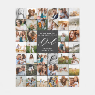 Moderne minimale multi-foetscriptcadeaukaart voor  fleece deken