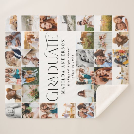 Moderne minimale multi-foetscriptcadeaukaart voor sherpa deken (Voorkant (horizontaal))