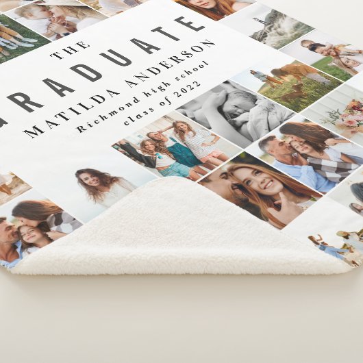 Moderne minimale multi-foetscriptcadeaukaart voor  sherpa deken (3/4)