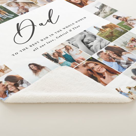 Moderne minimale multi-foetscriptcadeaukaart voor  sherpa deken (3/4)