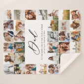 Moderne minimale multi-foetscriptcadeaukaart voor sherpa deken (Voorkant (horizontaal))