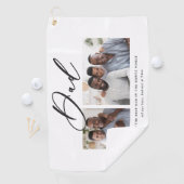 Moderne minimale multi-foetscriptgift golfhanddoek (Insitu)