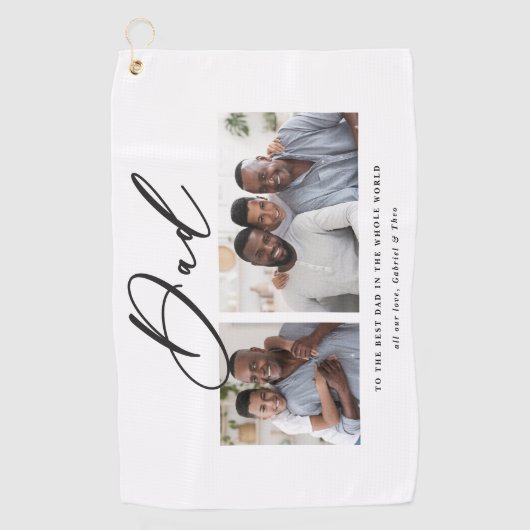 Moderne minimale multi-foetscriptgift golfhanddoek (Voorkant)