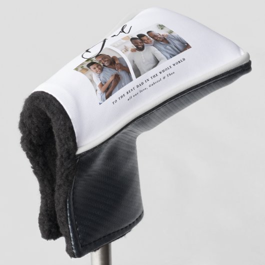 Moderne minimale multi-foetscriptgift golfheadcover (3/4 voorkant)