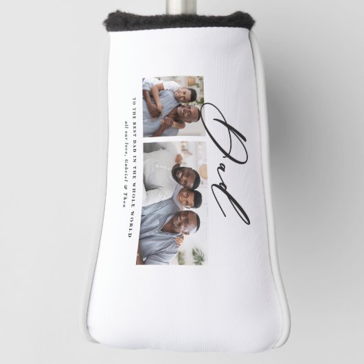 Moderne minimale multi-foetscriptgift golfheadcover (Draai 90)