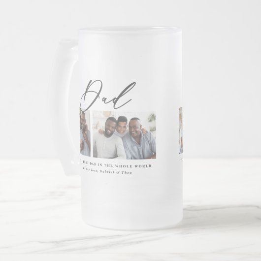 Moderne minimale multi-foetscriptgift matglas bierpul (Voorkant links)