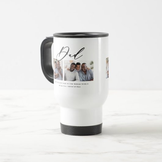 Moderne minimale multi-foetscriptgift reisbeker (Voorkant links)