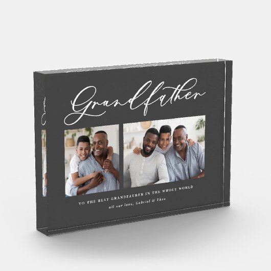 Moderne, minimale multi-foetscriptgrootvaders cade fotoblokken (Links)