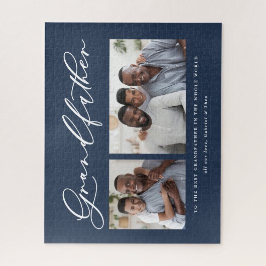 Moderne, minimale multi-foetscriptgrootvaders cade legpuzzel (Verticaal)