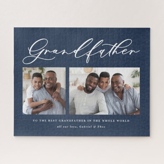 Moderne, minimale multi-foetscriptgrootvaders cade legpuzzel (Horizontaal)