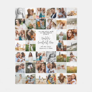 Moderne, minimale multi-foetscriptmagencadeaukaart fleece deken
