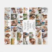 Moderne, minimale multi-foetscriptmagencadeaukaart fleece deken (Voorkant (Horizontaal))